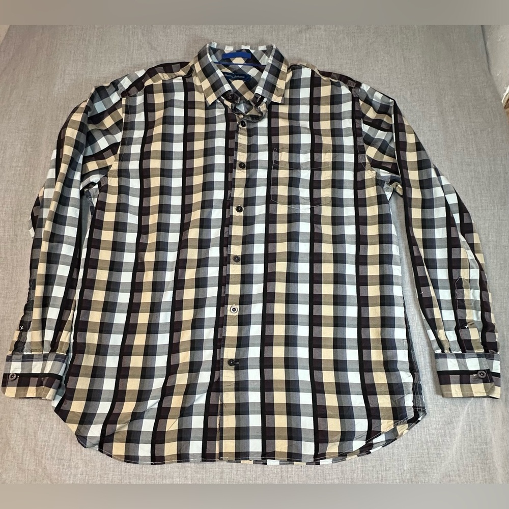 Tommy Bahama Men's Silk Plaid Button-Up Shirt